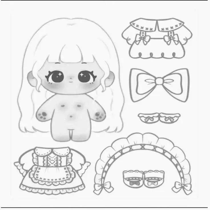 Chibi búp bê giấy tô màu - Giải trí sáng tạo cho bé 58