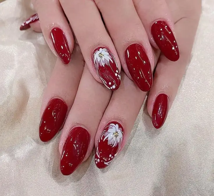 Mẫu nail vẽ hoa đơn giản - Nghệ thuật làm đẹp từ thiên nhiên 35