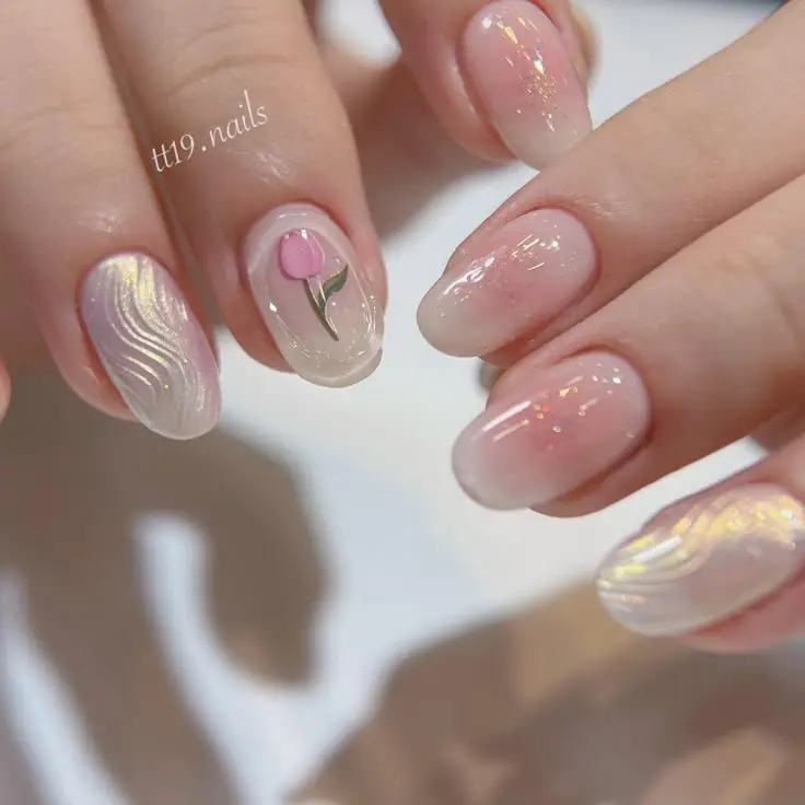 Mẫu nail vẽ hoa đơn giản - Nghệ thuật làm đẹp từ thiên nhiên 44