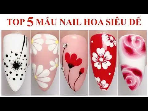 Mẫu nail vẽ hoa đơn giản - Nghệ thuật làm đẹp từ thiên nhiên 45