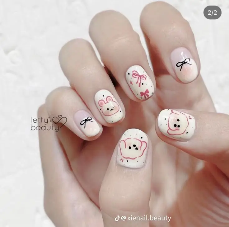 Mẫu nail vẽ hoa đơn giản - Nghệ thuật làm đẹp từ thiên nhiên 46