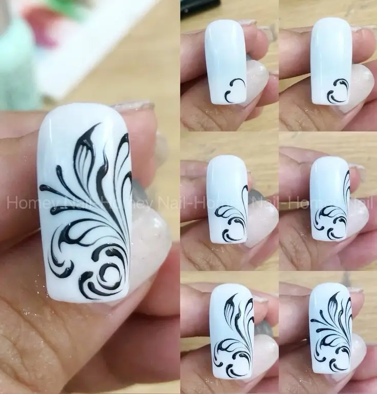 Mẫu nail vẽ hoa đơn giản - Nghệ thuật làm đẹp từ thiên nhiên 54