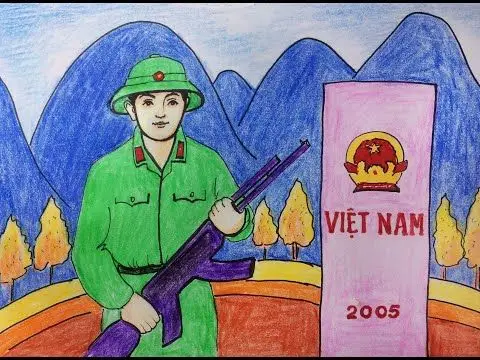 Tranh tô màu chú bộ đội Việt Nam ý nghĩa cho trẻ nhỏ 33