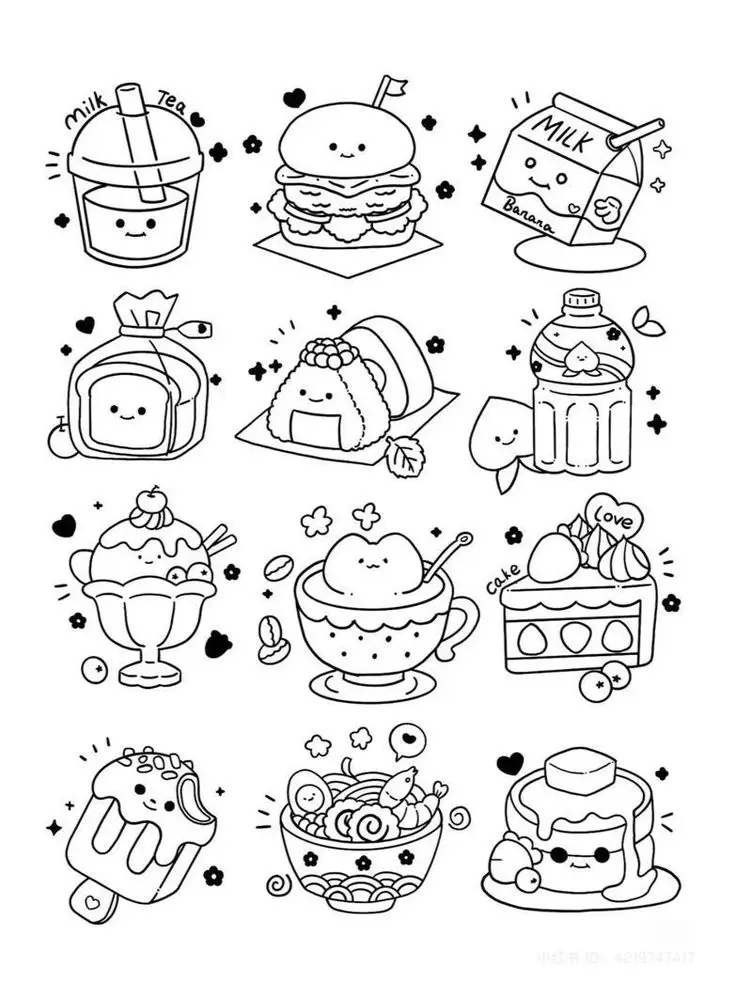 Tranh Tô Màu Sticker Cute: Sáng Tạo Điểm Nhấn Đáng Yêu 6