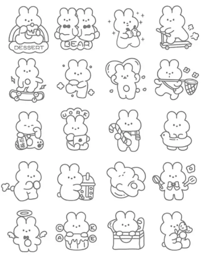 Tranh Tô Màu Sticker Cute: Sáng Tạo Điểm Nhấn Đáng Yêu 11