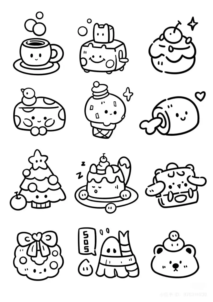 Tranh Tô Màu Sticker Cute: Sáng Tạo Điểm Nhấn Đáng Yêu 46