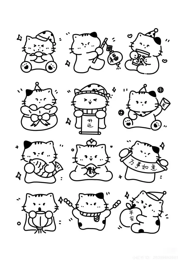 Tranh Tô Màu Sticker Cute: Sáng Tạo Điểm Nhấn Đáng Yêu 52