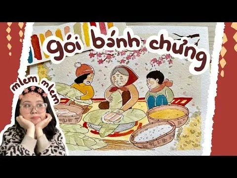 Vẽ bánh chưng, bánh tét cho dịp Tết Nguyên Đán 8