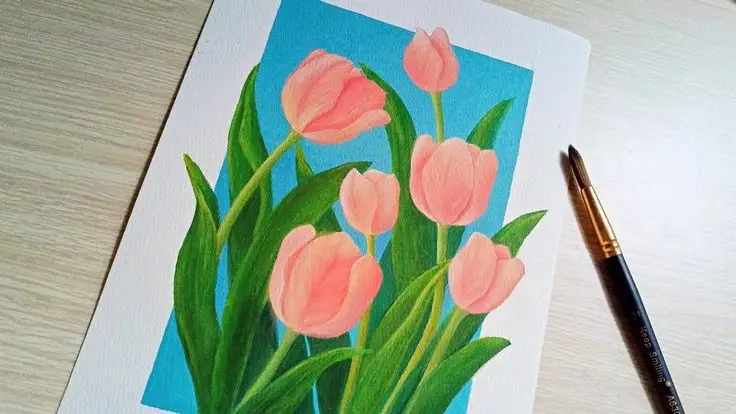 Vẽ Hoa Tulip Đơn Giản: Nghệ Thuật Vẽ Dễ Dàng Cho Người Mới Bắt Đầu 9