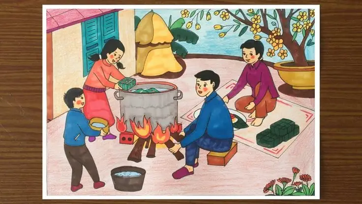 Vẽ Tranh Đề Tài Ngày Tết: Sáng Tạo Với Hình Ảnh Đẹp 26