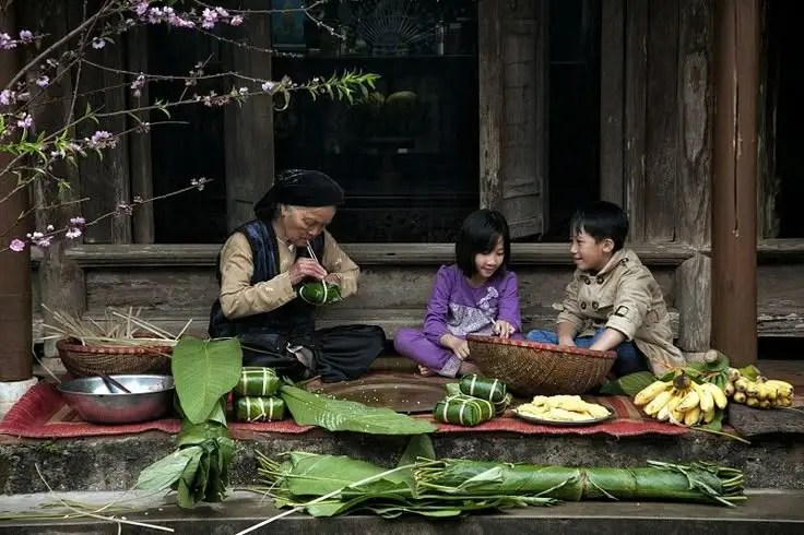 Ảnh Gói Bánh Chưng Ngày Tết - Hình Ảnh Nghệ Thuật Truyền Thống 56