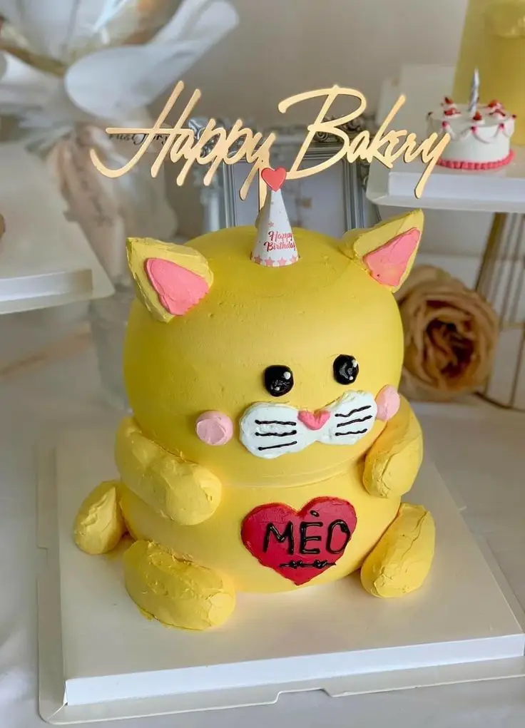 Bánh Kem Hình Con Mèo - Ý Tưởng Bánh Đáng Yêu Cho Bé 33