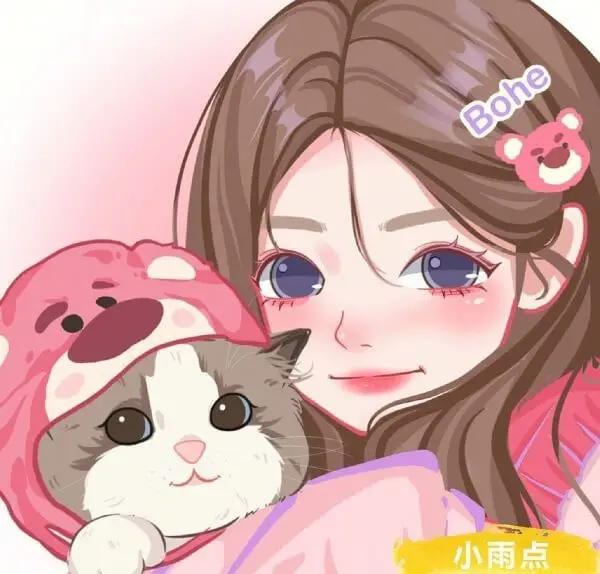 Hình Vẽ Cô Gái Cute Tỏa Sáng Ngọt Ngào 59