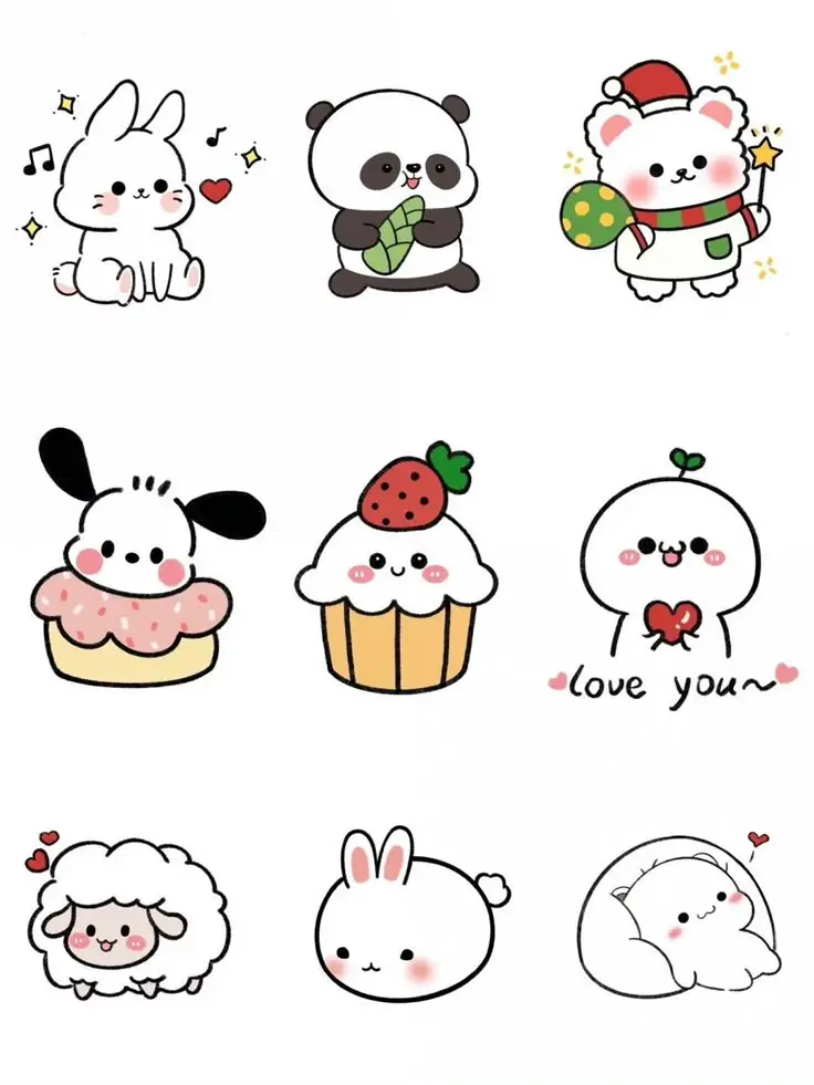 Đơn Giản Tô Màu Sticker Cute - Tuyển Tập Hình Ảnh Đầy Màu Sắc 51