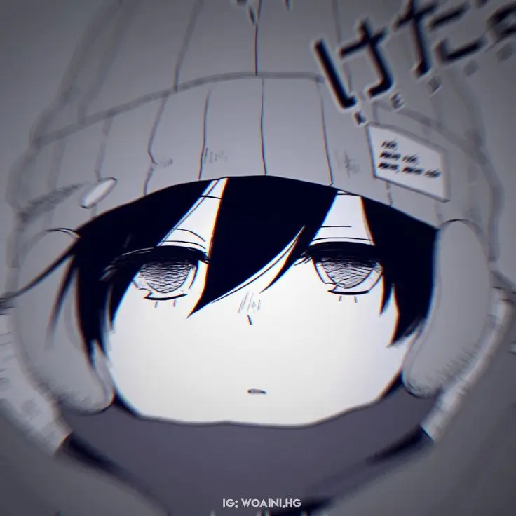 Sad Boy Avatar Anime Đen Trắng Đầy Cảm Xúc 58