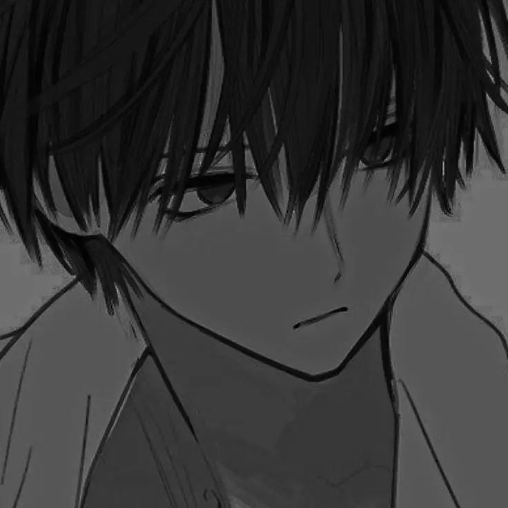 Sad Boy Avatar Anime Đen Trắng Đầy Cảm Xúc 80