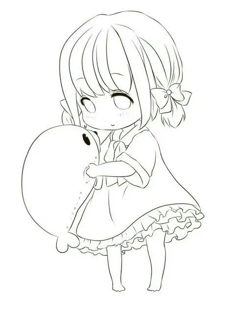 Tranh Tô Màu Anime Cute Chibi - Bộ Sưu Tập Đầy Màu Sắc 55