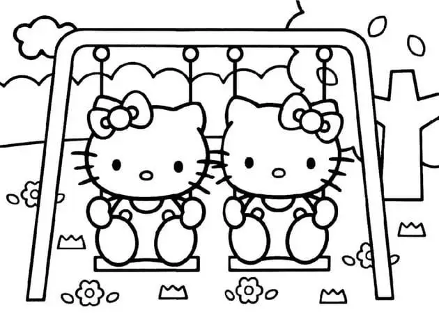 Khám Phá Tranh Tô Màu Hello Kitty Dễ Thương 8