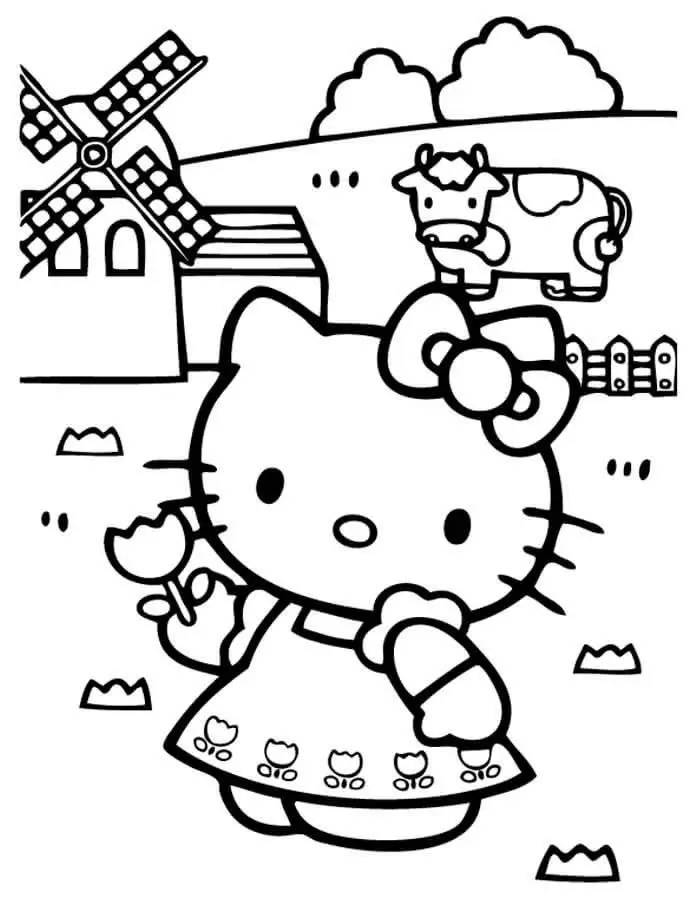 Khám Phá Tranh Tô Màu Hello Kitty Dễ Thương 12