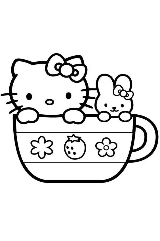 Khám Phá Tranh Tô Màu Hello Kitty Dễ Thương 29