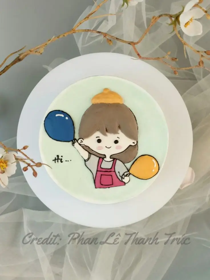 Vẽ Bánh Sinh Nhật Chibi Dễ Thương 41